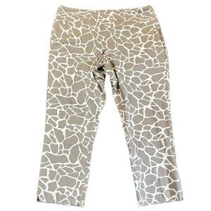 Slim-sation Animal Print Pull-on Twill Ankle Pants 22W